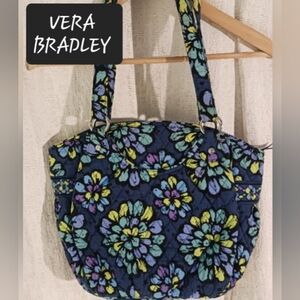 Vera Bradley Floral shoulder handbag bag purse purple colors
